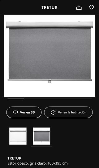 Estores Ikea Tretur 100 y 80 cm de ancho