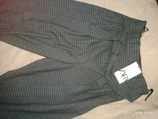 Pantalón de vestir Zara cuadros mujer