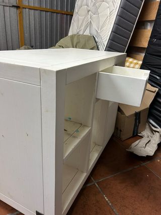 Mesita auxiliar Banak madera blanca