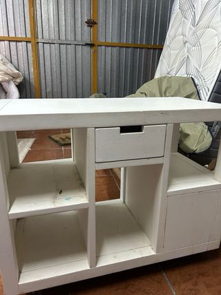 Mesita auxiliar Banak madera blanca