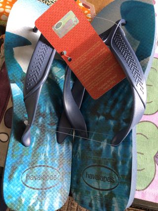 Chanclas Havaianas Talla 45/46 Azul Multicolor