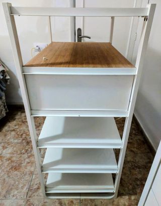 Estantería IKEA ELVARLI bambú y cajón
