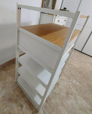 Estantería IKEA ELVARLI bambú y cajón