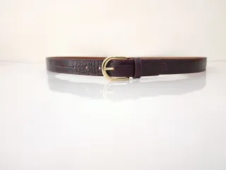 Cintura donna pelle effetto coccodrillo oro