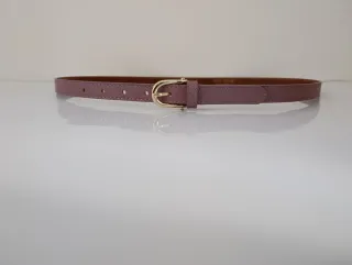 Cintura donna pelle fibbia oro