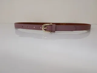 Cintura donna pelle fibbia oro