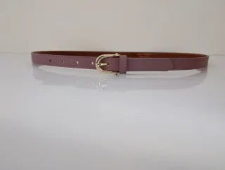 Cintura donna pelle fibbia oro