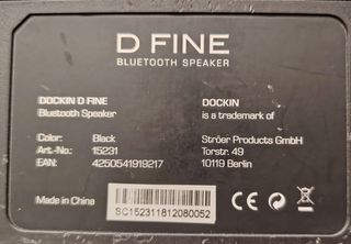 Altavoz Bluetooth Dockin D Fine 50W Negro