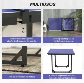 Mesa Ping Pong Plegable Interior/Exterior