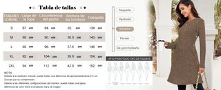 Vestido Jersey Mujer con Bolsillos Talla M