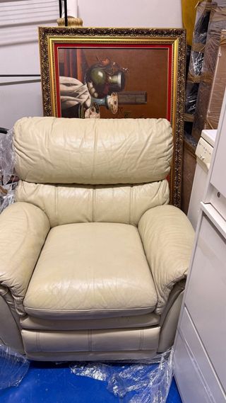 Sillón relax tela beige