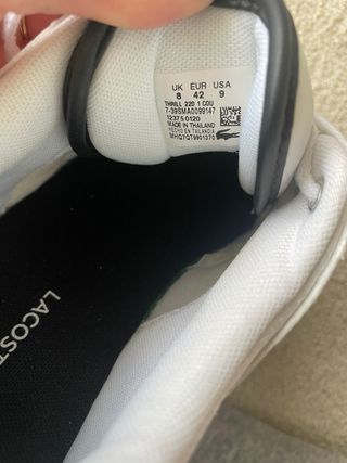 Zapatillas Lacoste Hombre Blancas y Negras