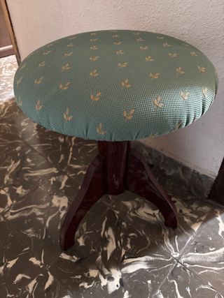 Taburete Piano Tapizado Verde