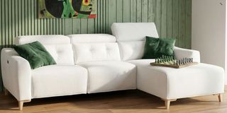 Sofá Chaise Longue Relax Eléctrico Gio Gold Azul