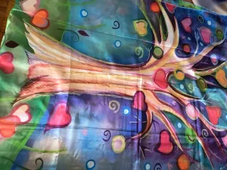 Pañuelo foulard seda 100% multicolor