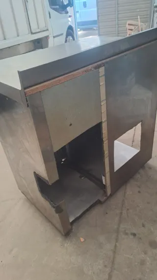 Mueble cafetero 1 metro acero inoxidable