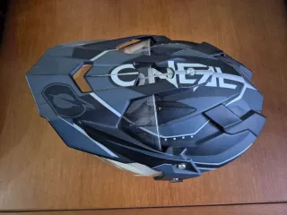 Casco Moto Enduro O'Neal azul negro gris y blanco