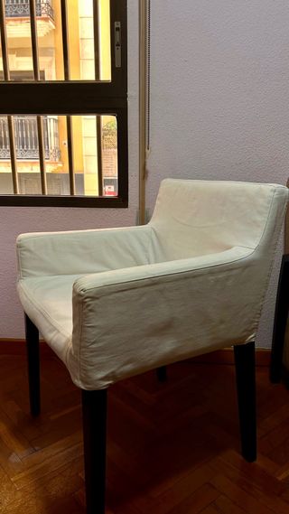 2 Sillones tapizados tela y madera