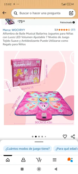 Alfombra Musical Bailarina WOCVRYY