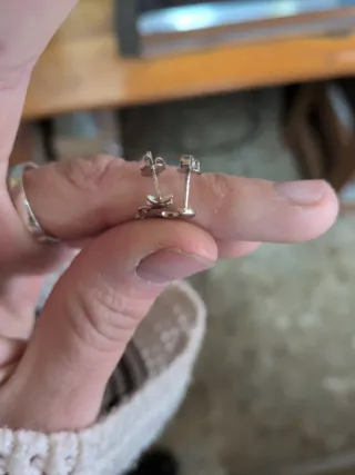 Pendiente doble Luna y Estrella Plata 925