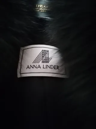 Abrigo lana negro solapa zorro