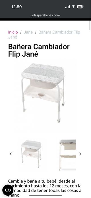 Bañera Cambiador Jané Flip