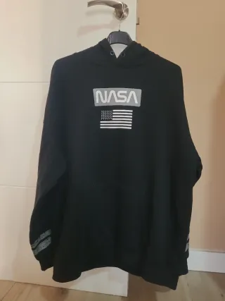 Sudadera NASA Negra Hombre