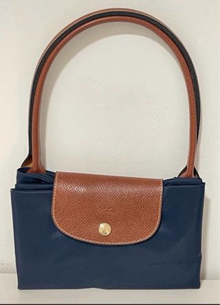 Bolso Longchamp Le Pliage Azul Marrón