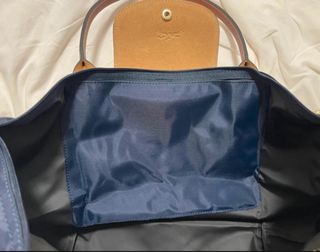 Bolso Longchamp Le Pliage Azul Marrón