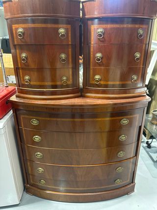 Conjunto de 2 cajoneras de madera