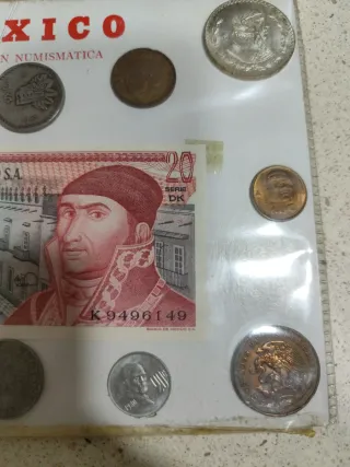 Lote Monedas y Billete México Colección Numismátic