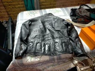 Chaqueta de cuero moto o vestir de piel