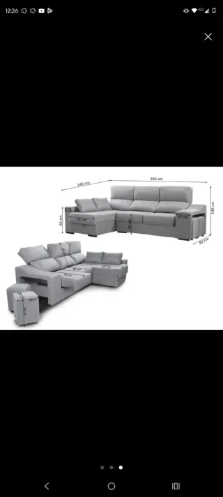 OFERTA NUEVO SOFA CHAISELONGUE CAMA ABATIBLE