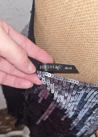 Top lentejuelas Bershka halter cuello alto