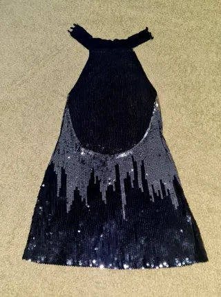 Top lentejuelas Bershka halter cuello alto