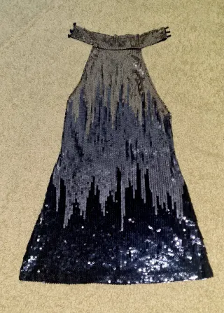 Top lentejuelas Bershka halter cuello alto