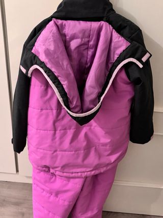 Mono de esquí niña rosa y negro