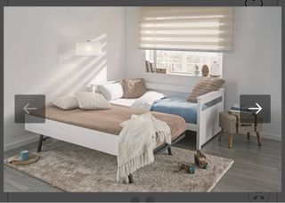 Cama nido (doble)  infantil madera y tela