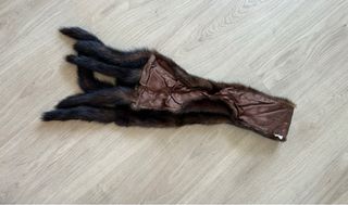 Bufanda de pelo auténtico marrón