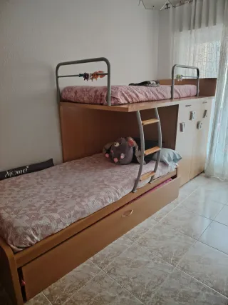 Cama nido 3 camas madera y metal