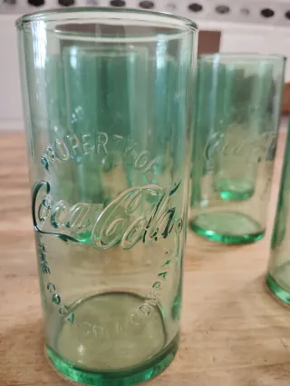 12 Vasos Coca Cola Vintage Verdes
