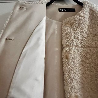 Chaqueta Teddy Zara Beige