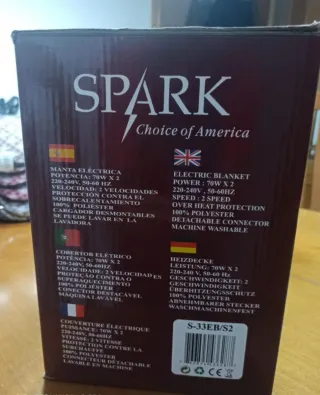 MANTA ELÉCTRICA Spark 2 Piezas