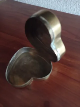Caja joyero latón corazón