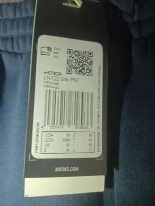 Pantalón chándal Adidas azul talla m Hombre