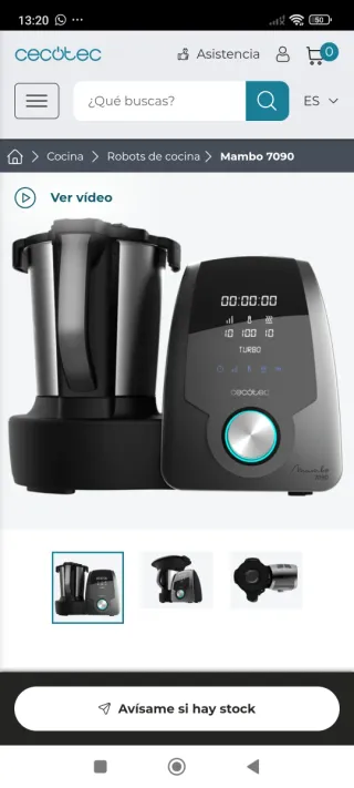 Robot de cocina Cecotec Mambo 7090 piezas