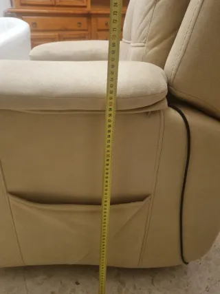 Butacón reclinable eléctrico beige