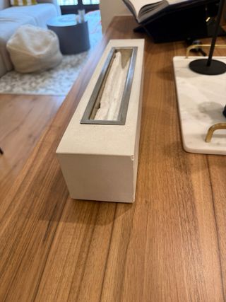 Chimenea de mesa etanol beige/gris piedra