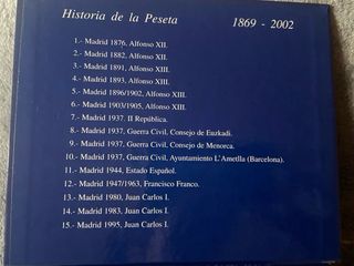 Colección Monedas La Peseta 1869-2002
