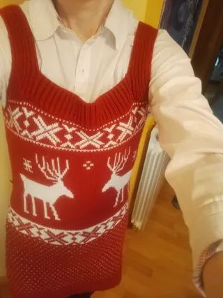 Vestido de punto Green Coast rojo y blanco